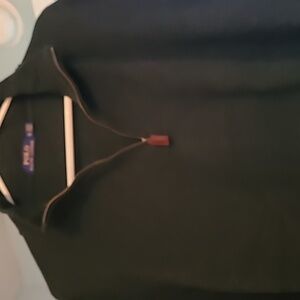 Men's Polo 1/4 Zip Sweater, XL, Dark Forest Green, EUC